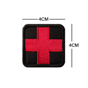 Rood Kruis 3d Geborduurde Redding Medische Badge Haak Lus Patch Voor Tactische Armband Doek Sticker Rugzak Kant Voor Hoed Pu - Product Image 2