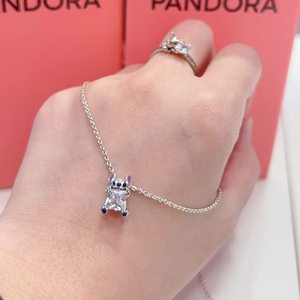 Pulsera <span class=keywords><strong>de</strong></span> colaboración Stitch, <span class=keywords><strong>Plata</strong></span> <span class=keywords><strong>de</strong></span> Ley 925, Cuentas <span class=keywords><strong>de</strong></span> Ángel Rosa <span class=keywords><strong>PANDORA</strong></span>, Accesorios Personalizados DIY, Joyería <span class=keywords><strong>de</strong></span> Alta Gama - Product Image 4