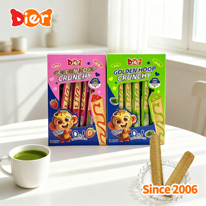 Großhandel Custom Private Label Halal Snack Erdbeer/Matcha Geschmack Dreieck Knusprige Kekse Faser Weizen Kekse Stick OEM/ODM - Product Image 5