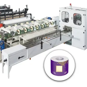 Máquina de embalagem de papel higiênico totalmente automática, máquina de embalagem de toalhas de cozinha para rolo de papel higiênico