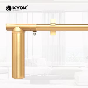 Système de rail de rideau KYOK avec moteur doré et rail en forme de D - Longueur personnalisable - Product Image 2
