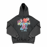 Nouveau Sweat à Capuche Tendance Urbaine Style Punk en Coton Crocheté Solide 430G Effet Deux Pièces avec Manches Patchwork 2026