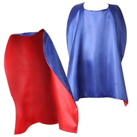 Cape de super-héros adulte jaune et blake velcro double couche en gros pour enfants Costume de fantaisie festive Ensemble de super-héros