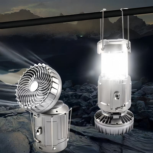 Linterna de Camping Recargable Solar y USB con Ventilador, Lámpara LED Portátil para Tienda de Campaña, Luz de Emergencia Multifuncional para Acampar al Aire Libre - Product Image 2