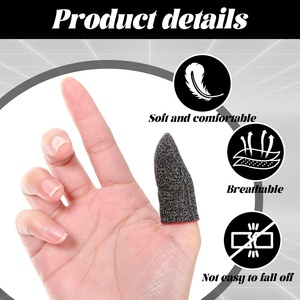 Fingertips Sweat-Proof Touch Screen Thumb Gloves Silver Fiber Non-slip Sensitive Mobile Touch Sleeves for PUBG Mobile Gaming - Product Image 4
