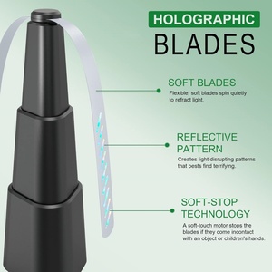 Ventilateurs anti-mouches Dimiozes pour tables, ventilateurs anti-mouches pour l'extérieur, éloigne les mouches, ventilateur avec pales souples - Product Image 2