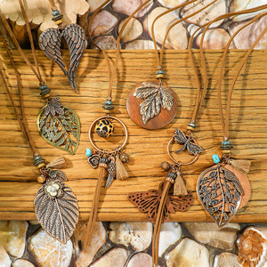 Bohemian Long <strong>Necklaces</strong> for Women Vintage Bird Leaves Wings Butterfly <strong>Necklace</strong> Handmade Retro Africa <strong>Boho</strong> Jewelry Gifts - Product Image 4