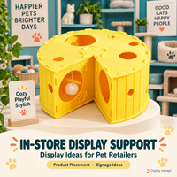 Maison pour chat en feutre en forme de fromage avec boule suspendue, tunnel de jeu pour chat d'intérieur, fournitures pour animaux de compagnie personnalisées, vente en gros