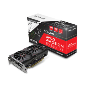 Carte graphique SAPPHIRE Pulse pour <span class=keywords><strong>AMD</strong></span> Radeon RX <span class=keywords><strong>6500XT</strong></span> 4 Go GDDR6 avec ventilateur de refroidissement, format MXM, pour PC de bureau gaming 1080P - Product Image 1