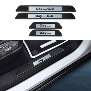 Bande décorative de seuil en fibre de carbone, bande décorative de seuil de porte automobile en carbone sec brillant pour Cayenne Macan Panamera - Product Image 2