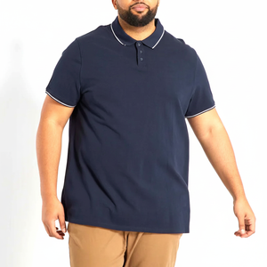 Chemises polo grande taille pour hommes 100% coton Polo de golf grande taille à manches courtes pour hommes T-shirts surdimensionnés respirants Service OEM - Product Image 1