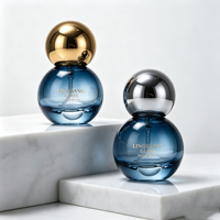 Vente en gros de flacons de parfum en verre vides cylindriques de 15 ml avec bouchon pulvérisateur et boîtes d'emballage