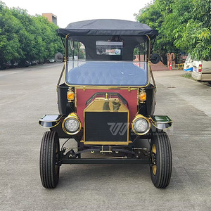 Tufted Leather Antique Sightseeing Buggy Waterproof Soft Roof For Wedding Venue <b>Bride</b> Party Short Distance Transfer - Product Image 2