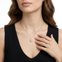 Collier pendentif en moissanite taille poire grande taille VVS1 couleur D, en argent sterling 925, vente en gros