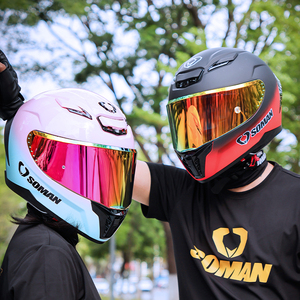 Casco Integrale per Moto da Uomo Approvato DOT Caschi Integrali da Corsa per Scooter e Cruiser Casco Integrale Femminile per Motocross - Product Image 1