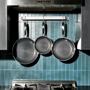 High Quality Modern Non-stick Frying <b>Pan</b> <b>Set</b> Glass Cover Honeycomb Design Triply Stainless Steel 6-Piece Gas <b>Induction</b> Ready - Product Image 5