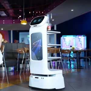<span class=keywords><strong>Robot</strong></span> <span class=keywords><strong>Serveur</strong></span> de <span class=keywords><strong>Restaurant</strong></span> à Haute Efficacité <span class=keywords><strong>Robot</strong></span> de Service <span class=keywords><strong>avec</strong></span> Écran de 10,1 Pouces Navigation Laser <span class=keywords><strong>Robot</strong></span> de Livraison de Nourriture Automatisé - Product Image 3