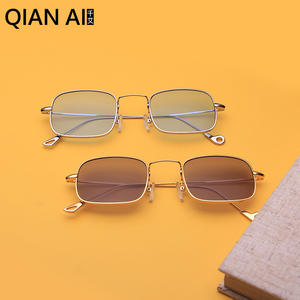 Lunettes de soleil carrées E3-311, monture dorée, verres en acétate, unisexe, légères, protection solaire, pour la pêche, la mode, la conduite, la scène - Product Image 3