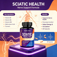 Compléments alimentaires pour la santé du nerf sciatique au peptide vert, acide alpha-lipoïque, soutien immunitaire pour adultes, contenant de 120 capsules, 36