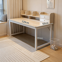 Bureau moderne avec étagère pour bureau à domicile, chambre d'étude, table d'écriture pour étudiant, table d'ordinateur, meuble de rangement pour petit espace