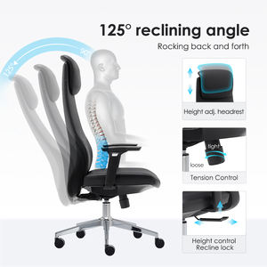 Silla de Oficina Ejecutiva Moderna de Cuero, Sillas de Oficina de Lujo, Ergonómicas, con Logotipo Personalizado, Muebles de Oficina - Product Image 3