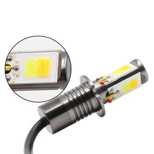 Phares antibrouillard à LED automobiles H4 H7 H11 9005 9006 COB Phares antibrouillard bicolores à trois côtés avec lumière blanche et jaune et clignotant - Product Image 3