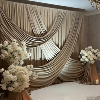 Rideau de fond en soie de lait extensible 10x10 pieds personnalisé pour décorations de mariage