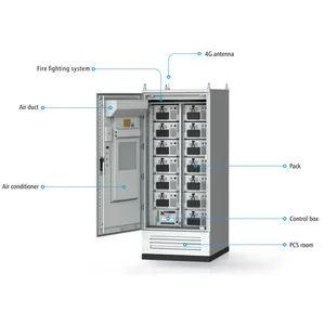 LiFePO4 ESS 160kWh Forced air cooling Industrial and commercial energy storage system 75KW