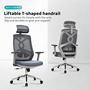 Manufacturer High Back <b>Adjustable</b> Lumbar Support Armchair Task Staff Executive <b>Desk</b> Chair Ergonomic Blue Mesh Chair for <b>Office</b> - Product Image 5