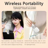 LED Şarj Edilebilir Selfie Telefon Işık Klipsi Kamera Dolgu Lambası Üç Renk Sıcaklığı USB 5-20V DC Tiktok Video iPhone Işığı