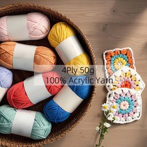 Amigurumi Ipleri Groothandel Verschillende Kleuren Handbreien Babygaren Bulk 4ply 50G Melk Katoen Gehaakt Garen Voor Haak - Product Image 1