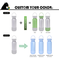 Botellas de Agua de 32oz, Doble Pared, Acero Inoxidable, Revestimiento de Goma, Aislamiento al Vacío, Tazas de Viaje para Café, Logotipo Personalizado, Venta al Por Mayor