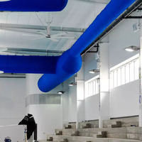 Tuyau d'air carré en tissu polyester 100% FR, résistant à la moisissure, écologique, haute résistance, pour environnement industriel pratique