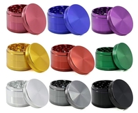 Broyeur à herbes et épices en métal de style simple, personnalisable OEM, 63 mm, en alliage de zinc, accessoire métallique