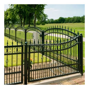 Clôtures et portails tubulaires modernes pour cour extérieure Conception de mur de limite de gril simple blanc bon marché pour les maisons - Product Image 3