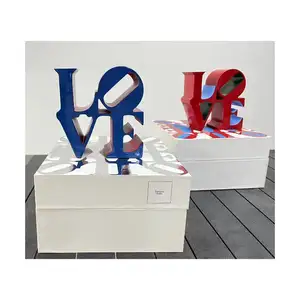 Grosir patung Hari Valentine cinta kerajinan meja rumah dekoratif cinta pernikahan cinta cetakan Resin huruf