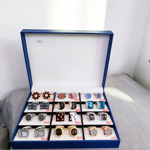 Pronto <span class=keywords><strong>per</strong></span> la spedizione 12 paia di stile a buon mercato in lega materiale <span class=keywords><strong>gemelli</strong></span> con scatola di imballaggio - Product Image 3