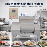 Machine à Cuire la Pâte à Mochi HJ-300, Cuiseur Vapeur pour Pâte à Mochi, Machine à Fabriquer la Pâte à Mochi avec Déversement Hydraulique Inclinable et Verrouillage