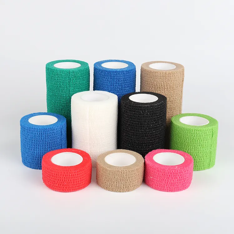 Kleurrijke Sport Zelfklevende Elastische Bandage Wrap Tape Voor Knie Ondersteuning Pads Vinger Enkel Palm Schouder