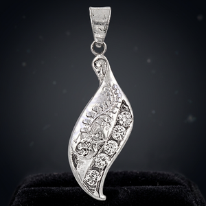 Pendentif Art Palace en argent 925 avec cristaux de strass, design végétal, style vintage, bijoux unisexe pour tous les jours - Product Image 3