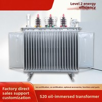 Transformateur de puissance immergé dans l'huile S20-200 KVA, classe d'efficacité énergétique Tier 2, haute puissance, forte surcharge, triphasé industriel 50Hz 35kV