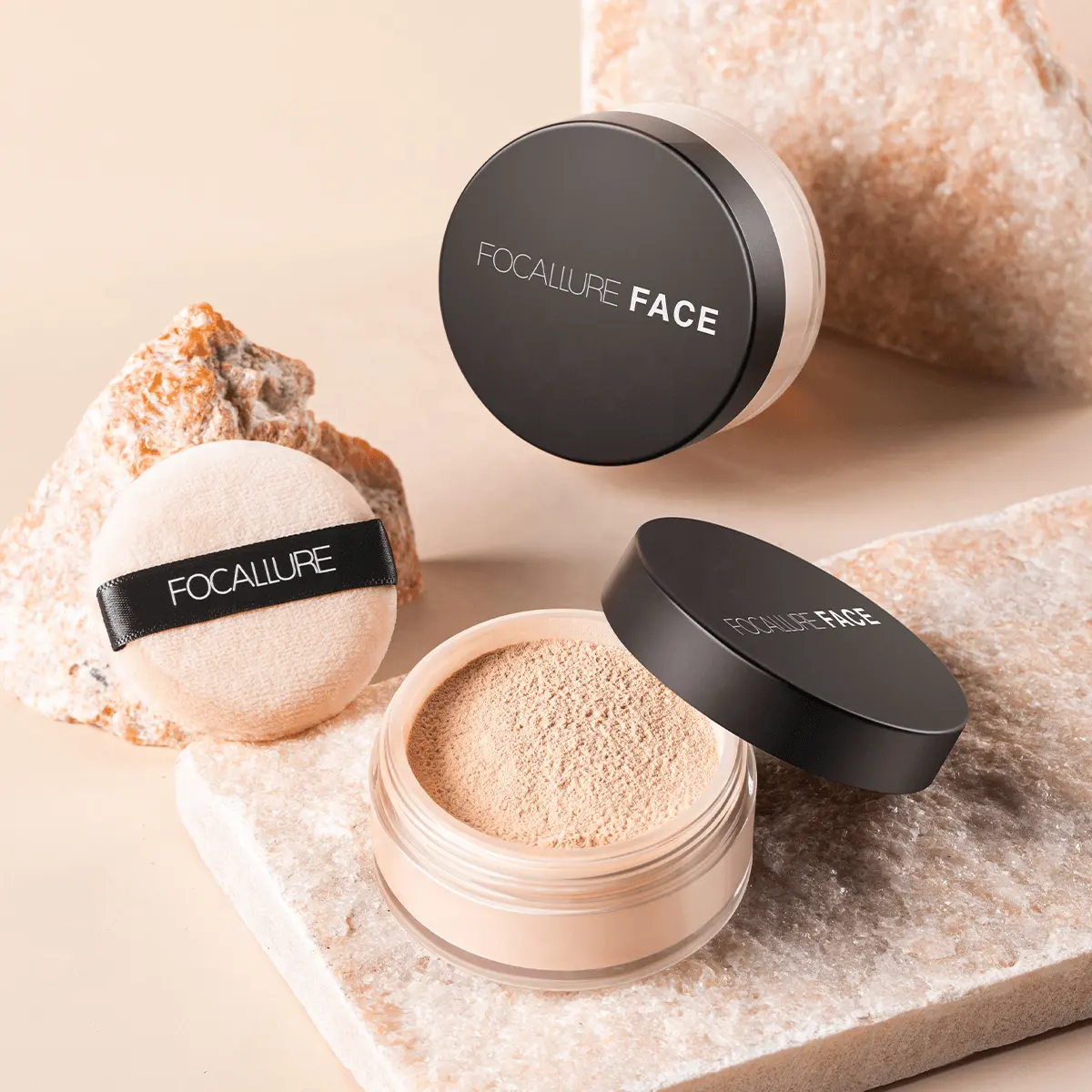 FOCALLURE FA15 Fine Waterproof Setting Powder trucco controllo dell'olio impostazione polvere sciolta minerale naturale femmina MSDS Regular Siz