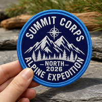 Patch brodé rétro personnalisé avec fixation auto-agrippante, badge brodé mignon, faible MOQ pour sacs à dos, chapeaux, vestes, DIY