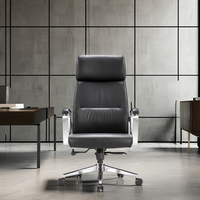 Chaise de bureau de direction pivotante en cuir de directeur de fabrication en Chine pour mobilier de bureau