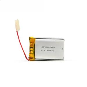 แบตเตอรี่ลิเธียมไอออนโพลิเมอร์ลิเธียมโพลิเมอร์3.7V <span class=keywords><strong>652030</strong></span> 350mAh พร้อม UL/IEC62133/kc/cb - Product Image 2