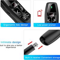 Presentador Inalámbrico USB con Puntero Láser Rojo R400, Control Remoto para Presentaciones PPT, Clicker para PowerPoint