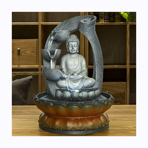 Fontaine d'eau en bronze moulé sous pression, statue de <span class=keywords><strong>Bouddha</strong></span> moderne, décoration extérieure pour <span class=keywords><strong>jardin</strong></span>, maison, parc - Product Image 4