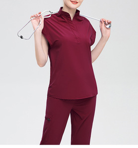 42015 Ready Made Womens Oversized <strong>Scrub</strong> <strong>Tops</strong> Nursing Uniforms Professional <strong>Scrub</strong> Suit - Product Image 6