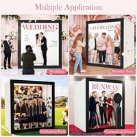 MWE Custom Vogue Wedding Mariage Magazine Photo Booth Box Portable Photobooth pour 1 à 7 personnes pour événement, installation facile
