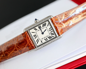 Reloj mecánico automático elegante y a la moda, correa de cuero de cocodrilo brillante, bisel con incrustaciones de diamantes, resistente al agua para uso diario - Product Image 5